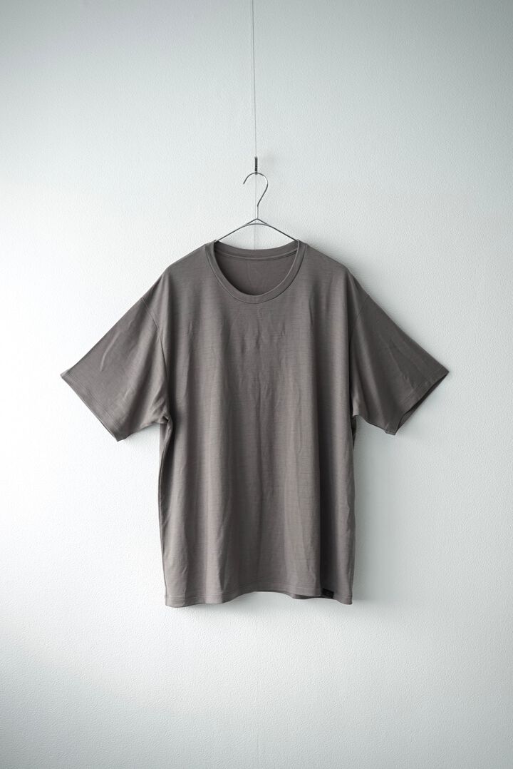 【CAPERTICA】CAP711CS26 Super140s Washable Wool Jersey / S140 Wool Tee,CHESTNUT, medium image number 2
