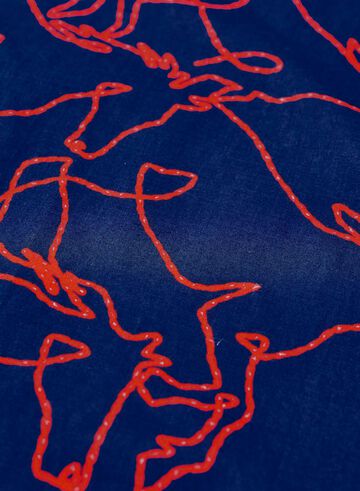 SJ-BANDANA-03 "Horse" Pattern COTTON BANDANA,NAVY, small image number 1