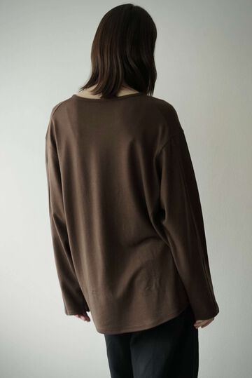 【CAPERTICA】CAP708CS27 Super140s Washable Wool MW_Jersey / Solid L/S Tee,BLACK, small image number 14
