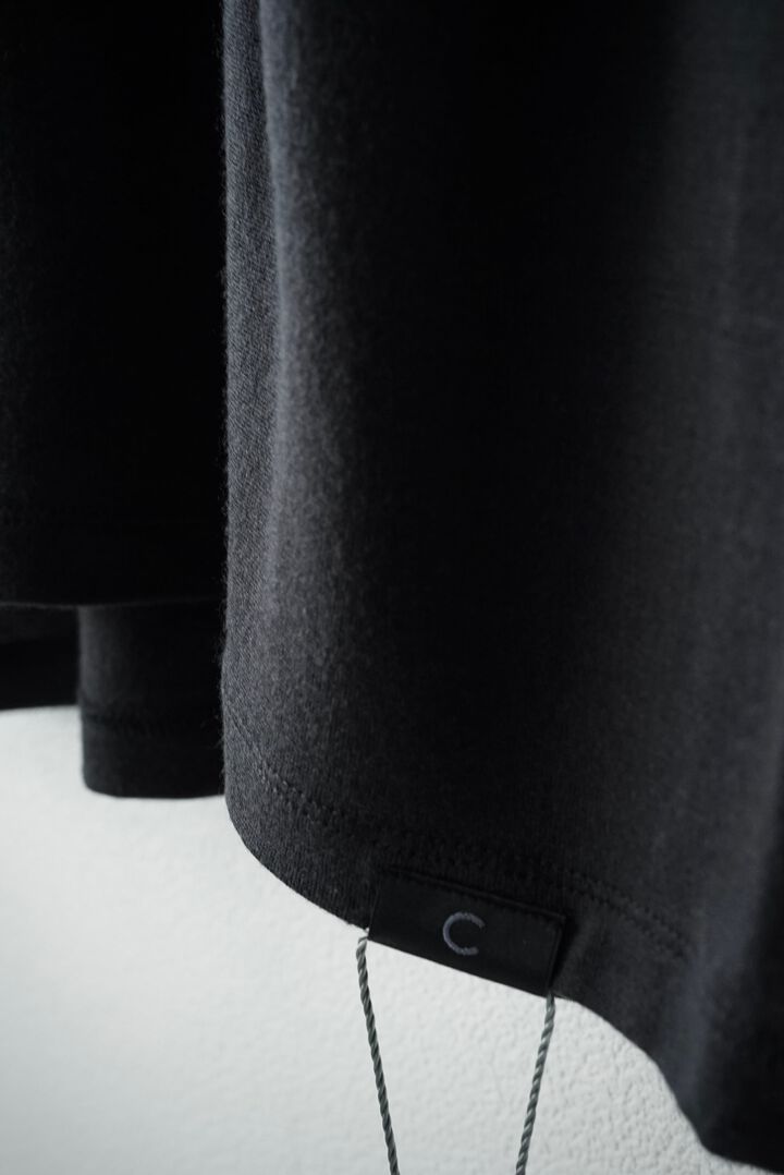 【CAPERTICA】CAP711CS26 Super140s Washable Wool Jersey / S140 Wool Tee,CHESTNUT, medium image number 11