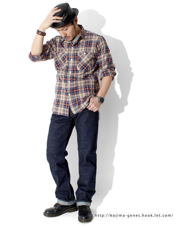 KOJIMA GENES RNB102RZIND 15oz Selvedge straight zip fly pants,, small image number 3