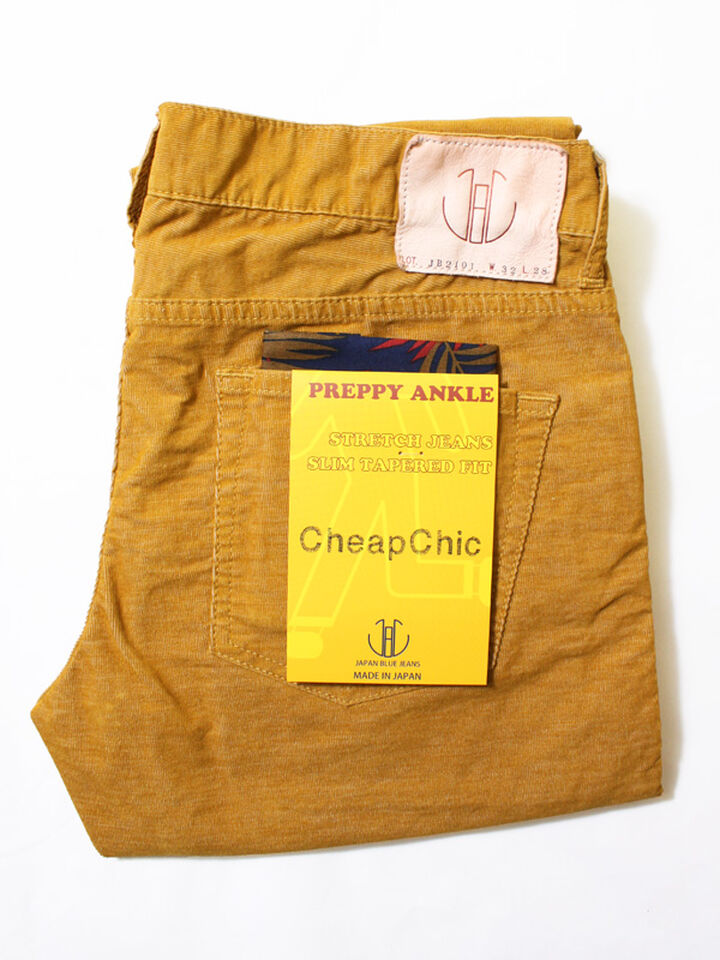 JB2101 TC CORDUROY ANKLE CUT SLIM STRETCH (Mustard),, medium image number 8