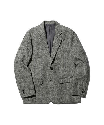 M-18345 C / W GLENCHECK / ROLLING DOWN 3B NOTCHED LAPEL JACKET (3 COLORS),LT GRAY, small image number 0