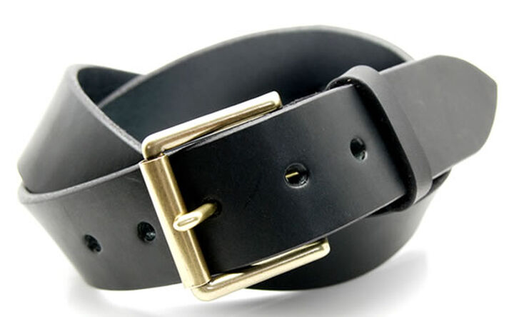 OGB40036AB Tochigi leather leather men's belt 40mm width harness belt