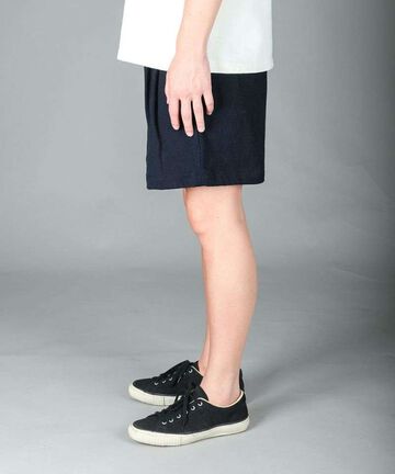 JBSP1004 11oz Indigo Sashiko Jaquard Tuck Shorts,INDIGO, small image number 2
