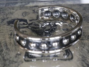 16AC-341 Hybrid Circle Silver Bangle,, small image number 5