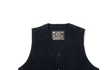 4573 Kyoto Black Dyed Sashiko Vest -46,, small image number 2