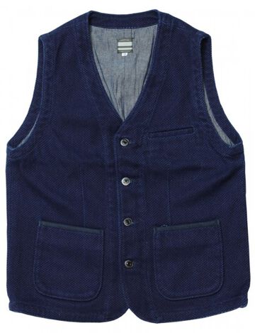 Momotaro Jeans 04-010   Sashiko Vest,, small image number 0