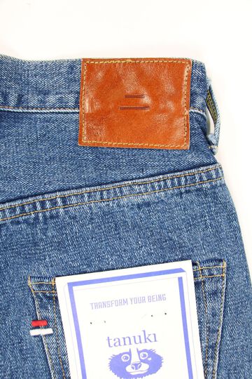 YU9983STHT 16.5oz Natural Indigo "Yurai" Stone Wash High Rise Tapered Jeans-One Washed-28,, small image number 8