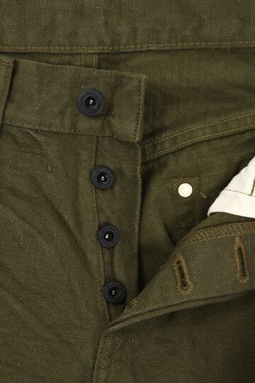 ONI-612-OLOL 12oz Olive warp and weft,  Selvedge Denim Relax Tapered-One Washed-29,, small image number 4