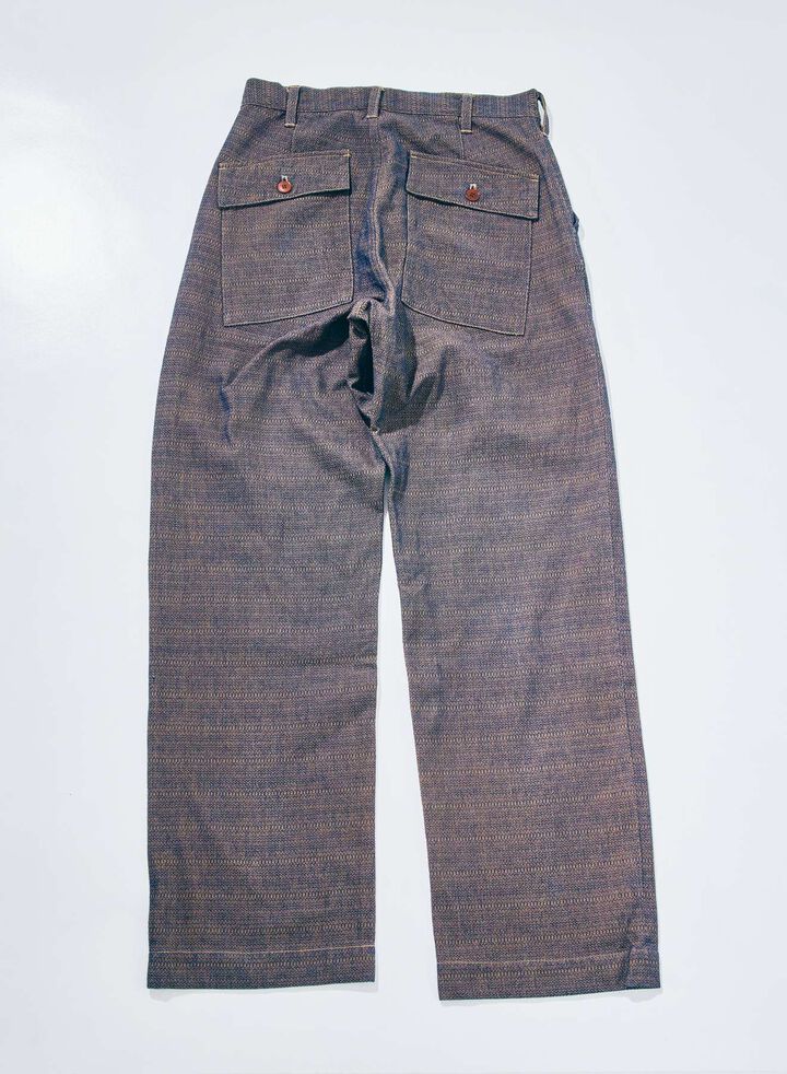 SJAP26-KSK Kanoko Aimadara Trousers (INIDGO x BROWN),, medium image number 2
