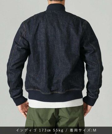JBOT1307 13oz Denim Bomber Jacket,INDIGO, small image number 8