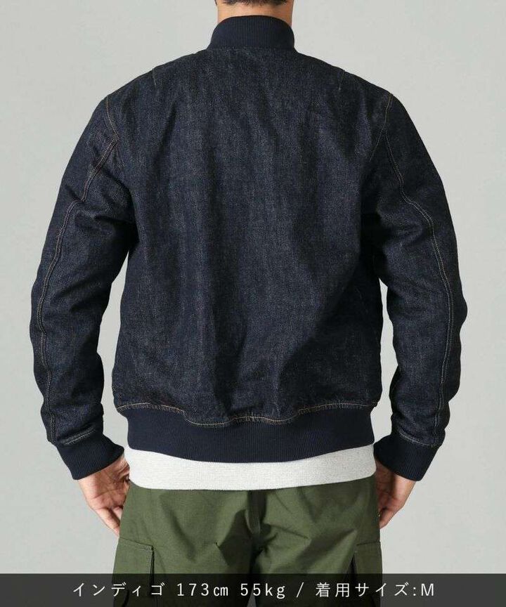 JBOT1307 13oz Denim Bomber Jacket,INDIGO, medium image number 8