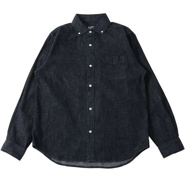 BR-25338 8oz DENIM WIDE SPREAD Collar BD L/S Shirt,BLACK, small image number 3