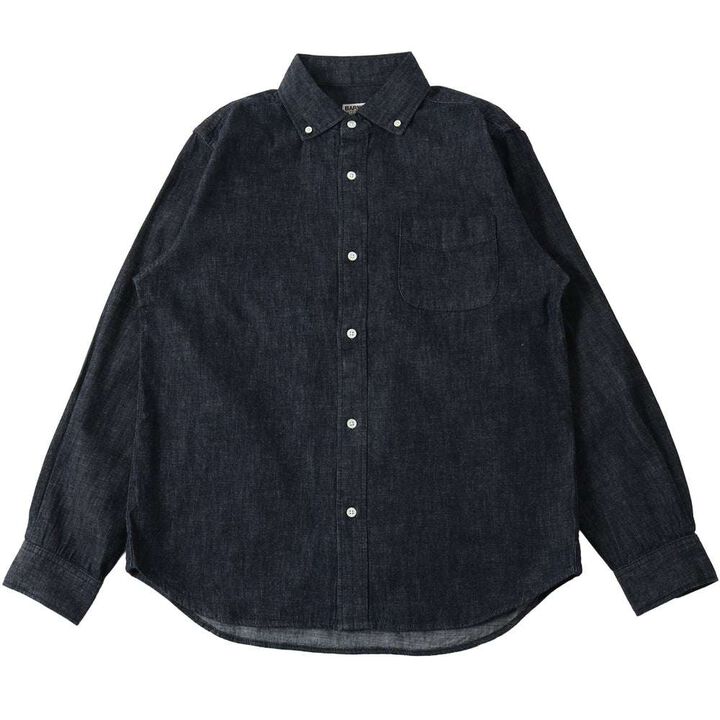 BR-25338 8oz DENIM WIDE SPREAD Collar BD L/S Shirt,, medium
