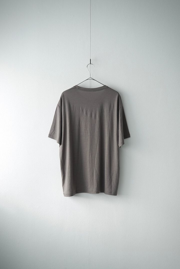 【CAPERTICA】CAP711CS26 Super140s Washable Wool Jersey / S140 Wool Tee,CHESTNUT, medium image number 3