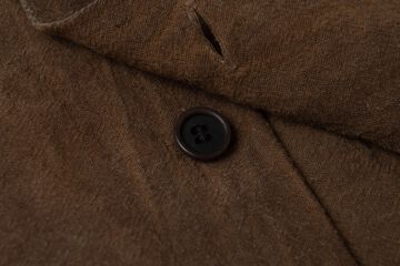 【Pre-Order】5754 Hand-Dyed Kakishibu-zome Short Sleeve Open Collar Shirts,KAKISHIBU, small image number 5