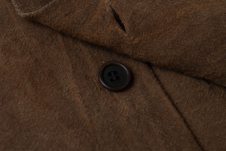 【Pre-Order】5754 Hand-Dyed Kakishibu-zome Short Sleeve Open Collar Shirts,KAKISHIBU, medium image number 5