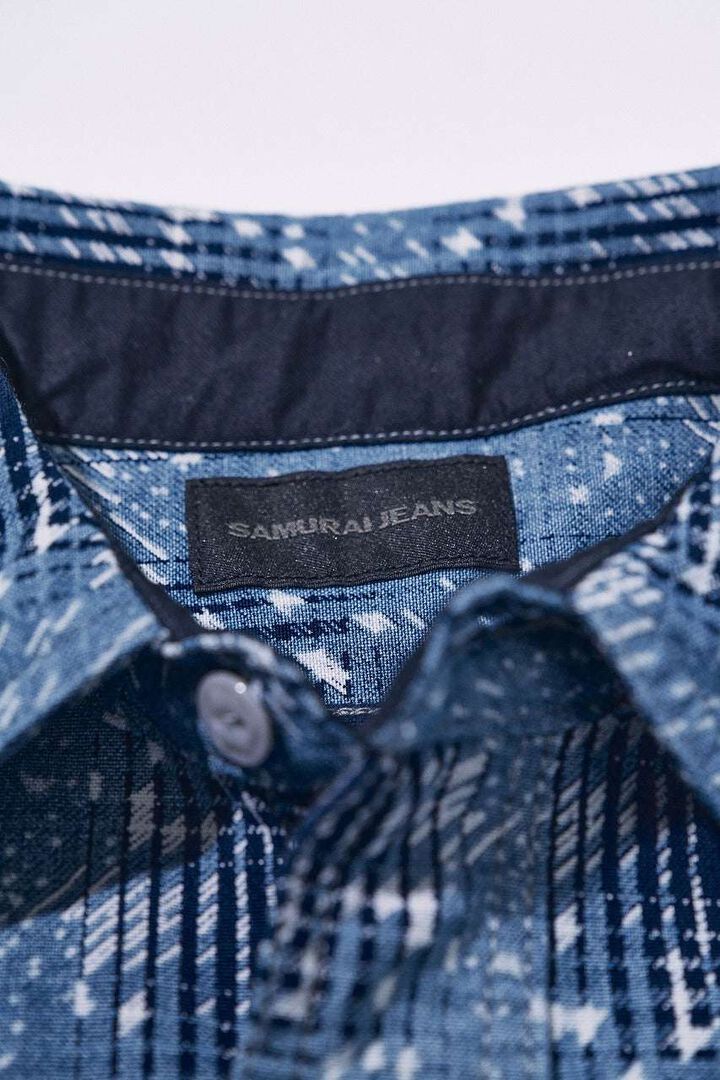 SSS26-YBC Indigo-dyed Snow Ombre Check Pattern Work Shirt,, medium image number 2