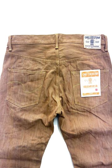 ONI275 20oz Awa Kakishibu x Kinari Denim Regular Straight,, small image number 3
