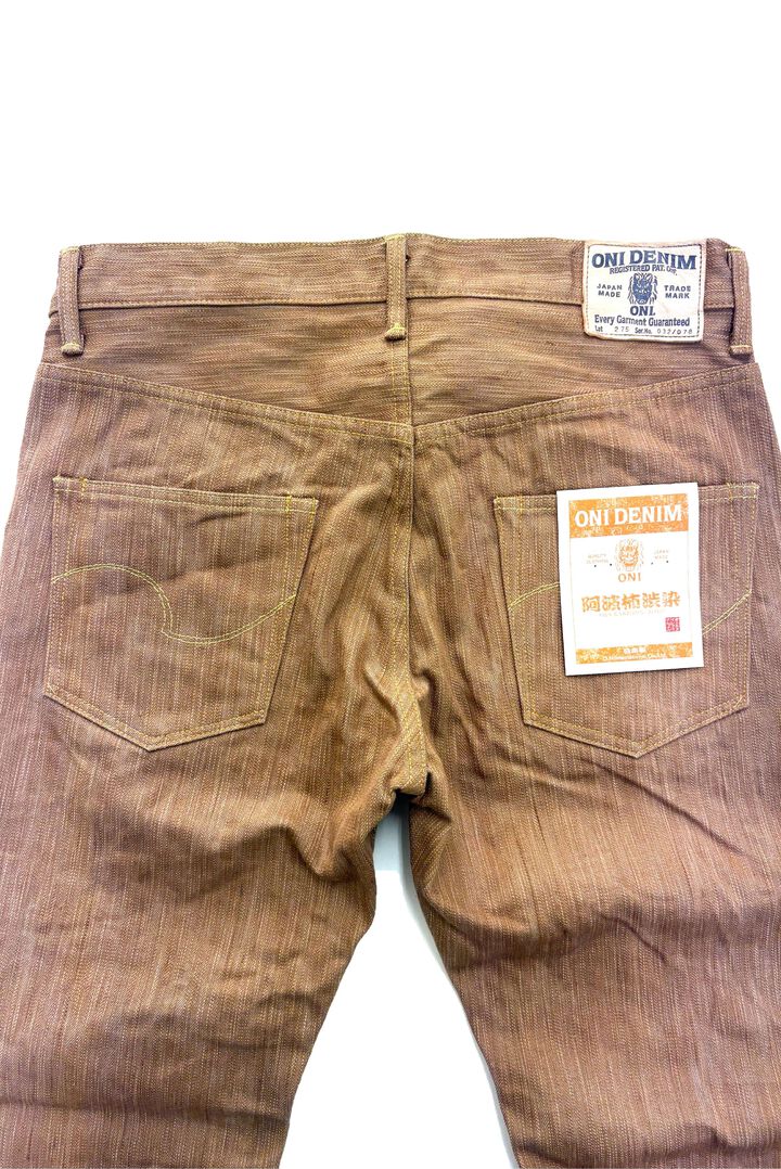 ONI275 20oz Awa Kakishibu x Kinari Denim Regular Straight,, medium image number 3