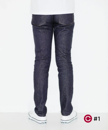 J104 CIRCLE 12.5oz African cotton vintage Selvedge skinny (One washed),, small image number 2