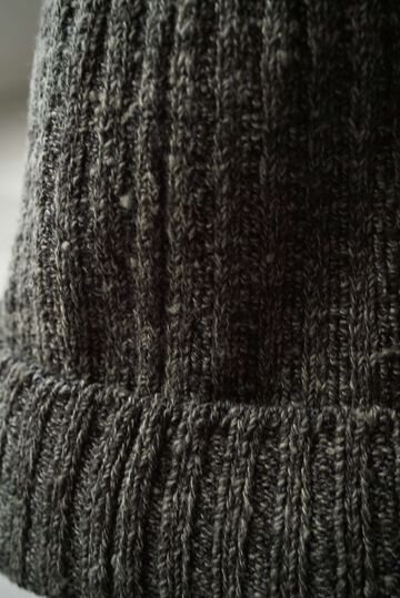 244AC16 Hand Spun Cotton / Knit Cap,CHARCOAL, small image number 6