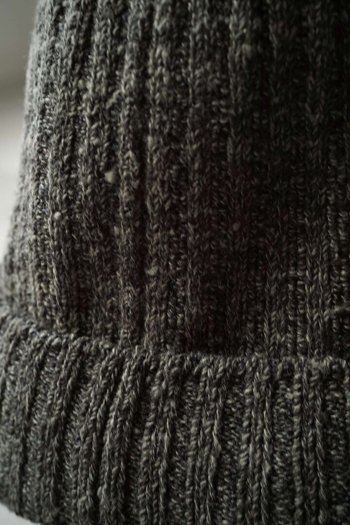 244AC16 Hand Spun Cotton / Knit Cap,CHARCOAL, medium image number 6