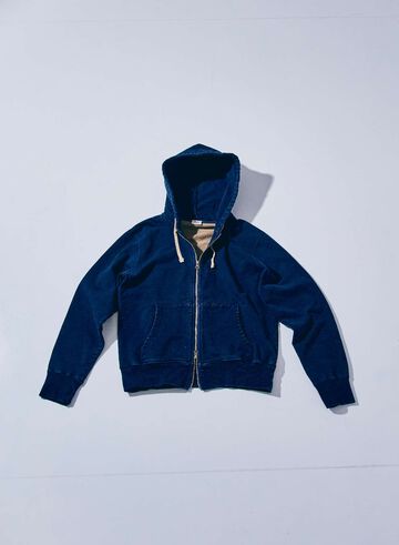 SIS25-102 Kakishibu Indigo Sweat Zip-Up Hoody,, small image number 0