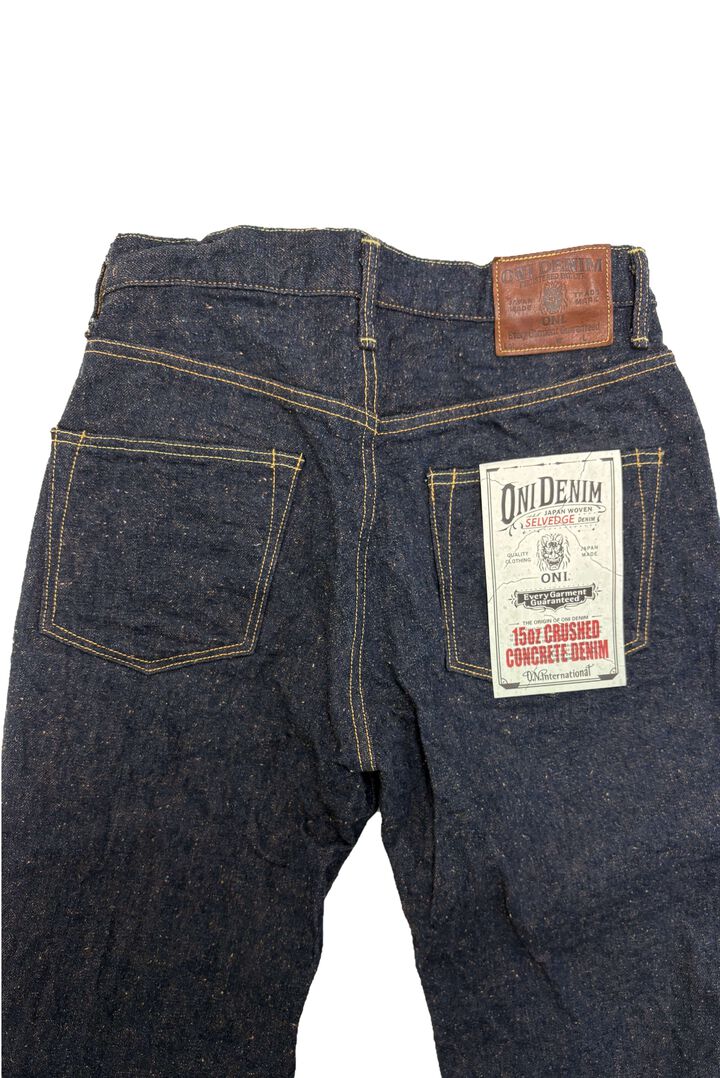 ONI222CCD-MOCA 15oz Crushed Concrete Denim Weft: Moca Super Wide Straight,, medium image number 3