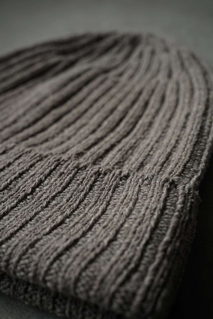 244AC16 Hand Spun Cotton / Knit Cap,CHARCOAL, medium image number 9
