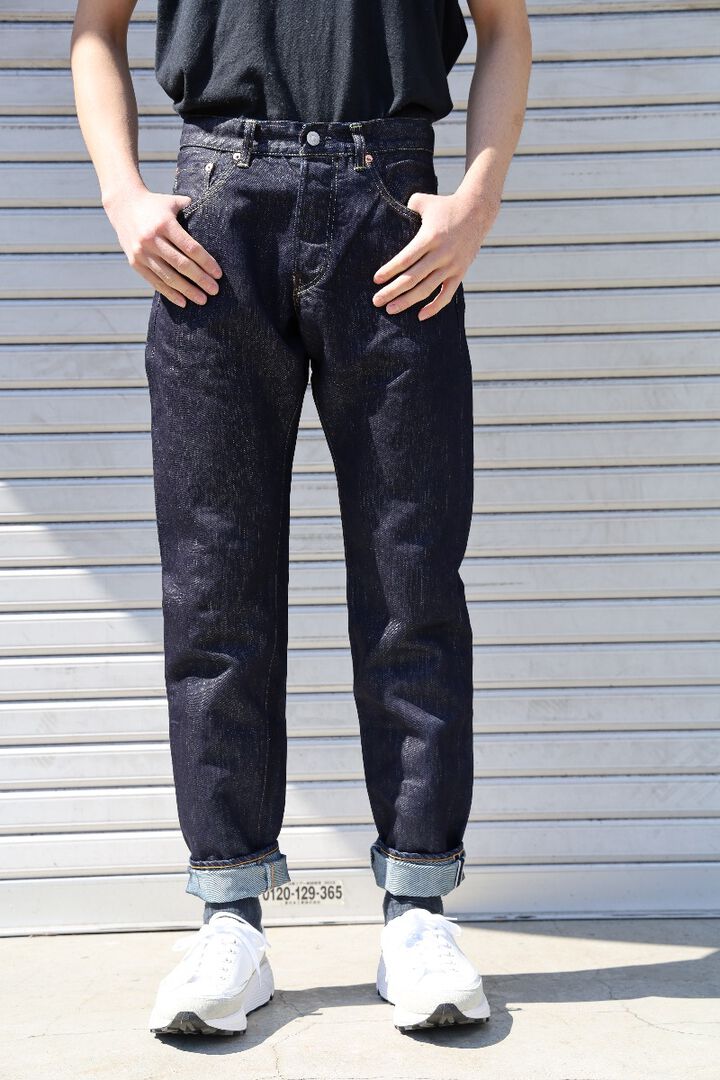 TCBDMHT01 12OZ "WASHI DENIM" HIGH RISE RELAX TAPERED TCB JEANS X DENIMIO,, medium