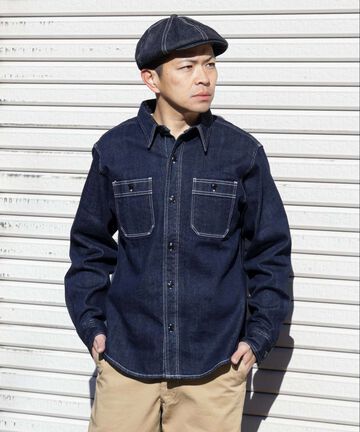 KGR-203 SELVEDGE DENIM WORK SHIRT,, small image number 6