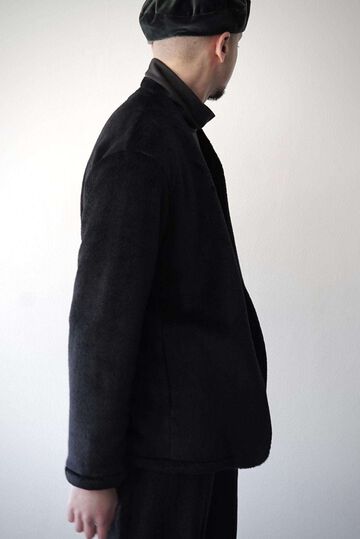 CAP707JK28 High Soft Fleece / Collar Less Jacket,BLACK, small image number 2