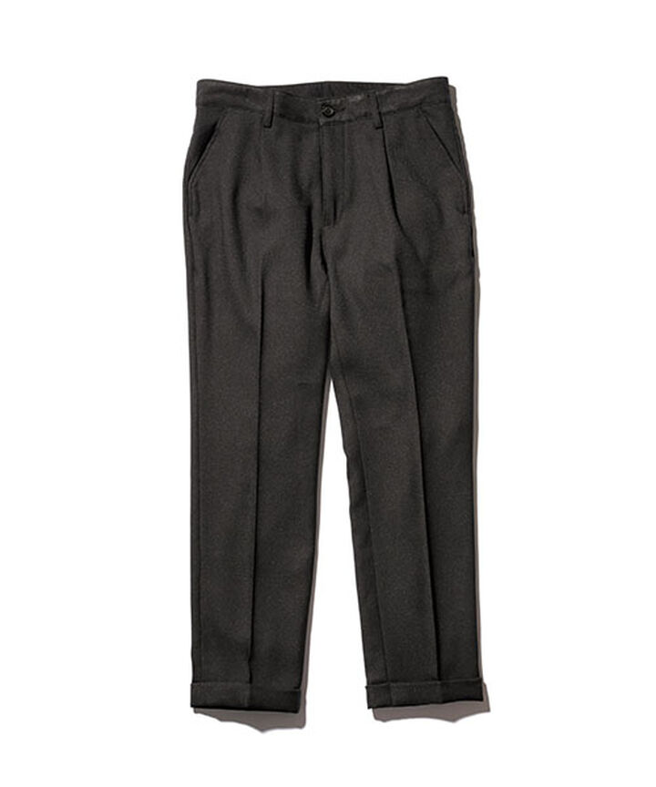 M-18102  / RETORO POLYESTER TWILL / ONE PLEATS STA-PREST TAPERED PANTS,BROWN, medium image number 3