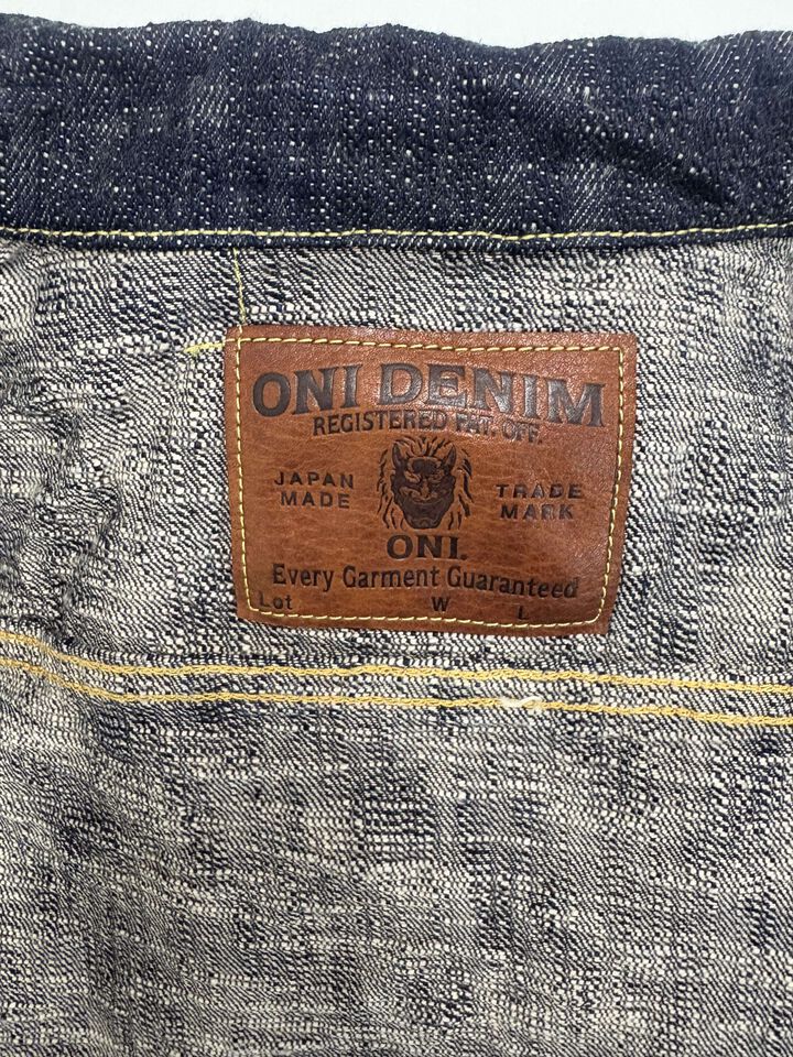 ONI02527P-KASURI 17oz ONI Kasuri Denim TypeⅢ Jacket with handwarmer,, medium image number 7