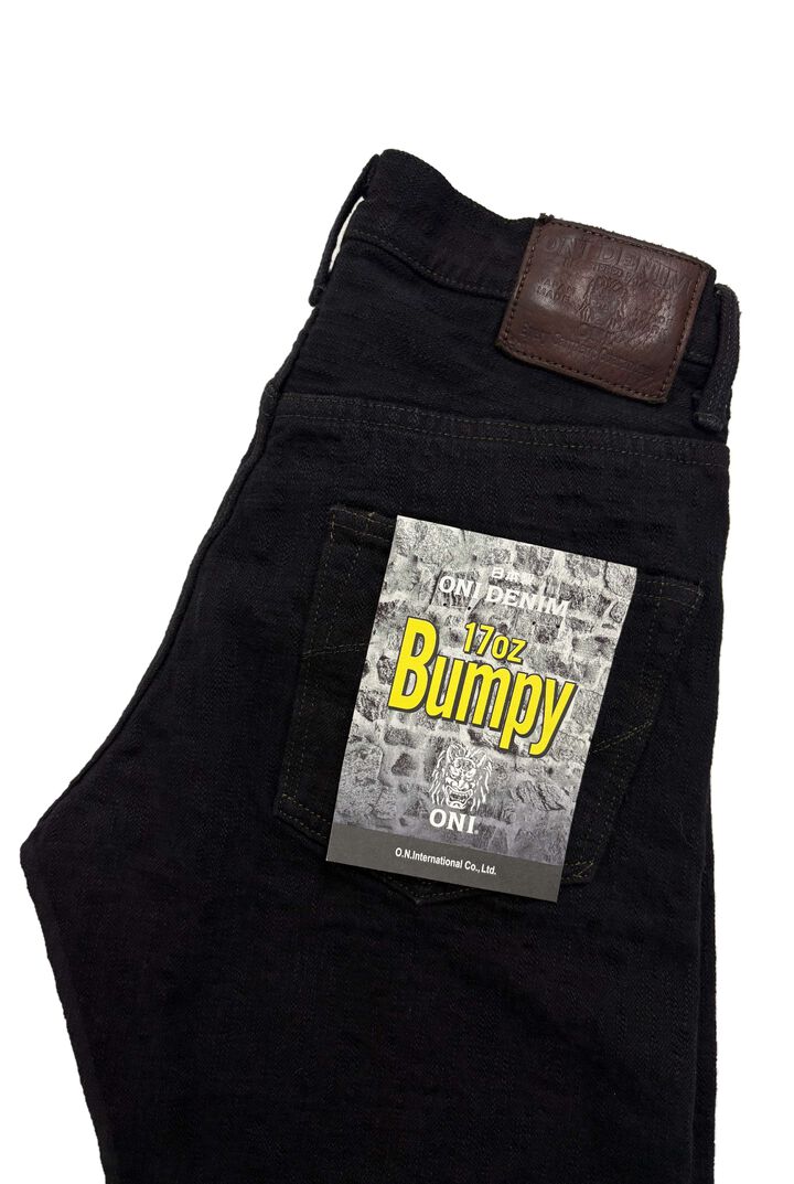 ONI-277Bumpy-黒 (Black) 17oz Bumpy Denim Just Right Straight,, medium