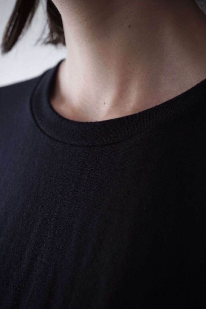 【CAPERTICA】CAP708CS02 Super140s Washable Wool Jersey / S140 Wool Tee,MIDNIGHT, medium image number 4