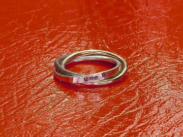 HYO-247BRS Brass Crooked Trinity RING,, small image number 0