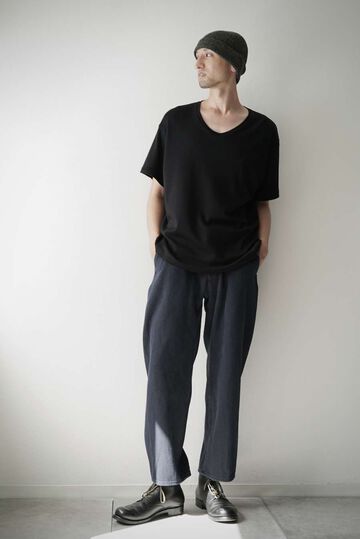 244PT06 Sashiko / Side Seamless Slacks (SUMI+INDIGO),SUMI + INDIGO, small image number 13