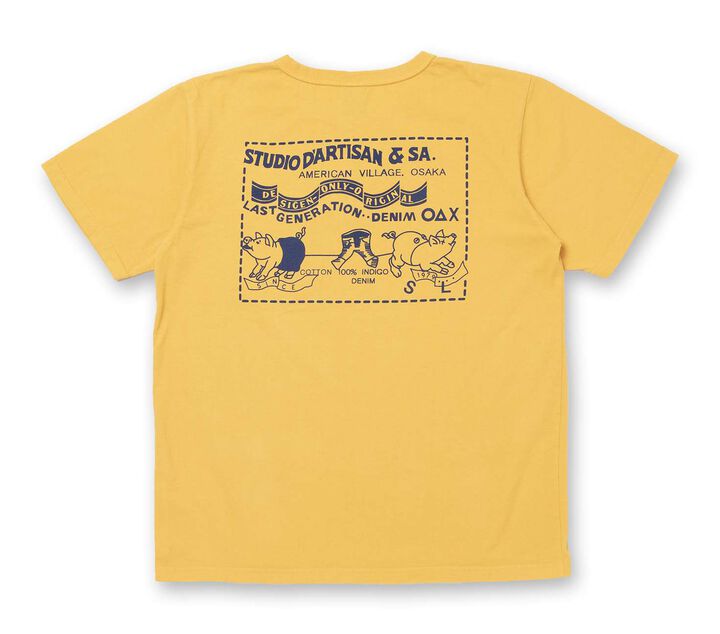 8161A Denim Pocket Print T-shirts,WHITE, medium image number 3