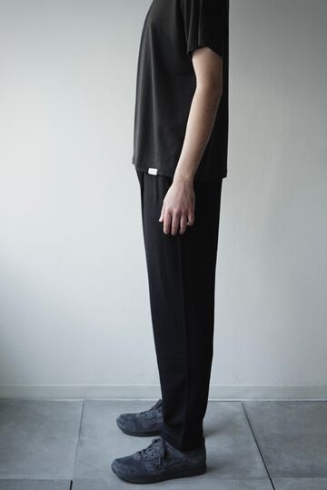 【CAPERTICA】CAP707PT23 Super140s Washable Wool MW_Jersey / Seamless Easy Pants,EBONY, small image number 5
