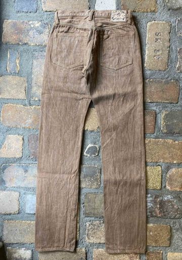 GZ-1917S3 13oz Nippon Cotton Organic Cotton Slim Straight Jeans (INDIGO, KAKI)-INDIGO-33,INDIGO, small image number 15