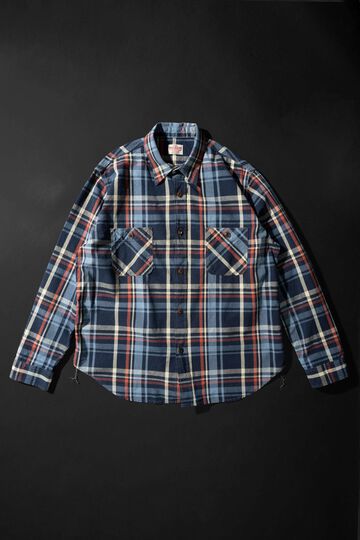 MS012G INIDIGO CHECK SHIRT,02, small image number 12