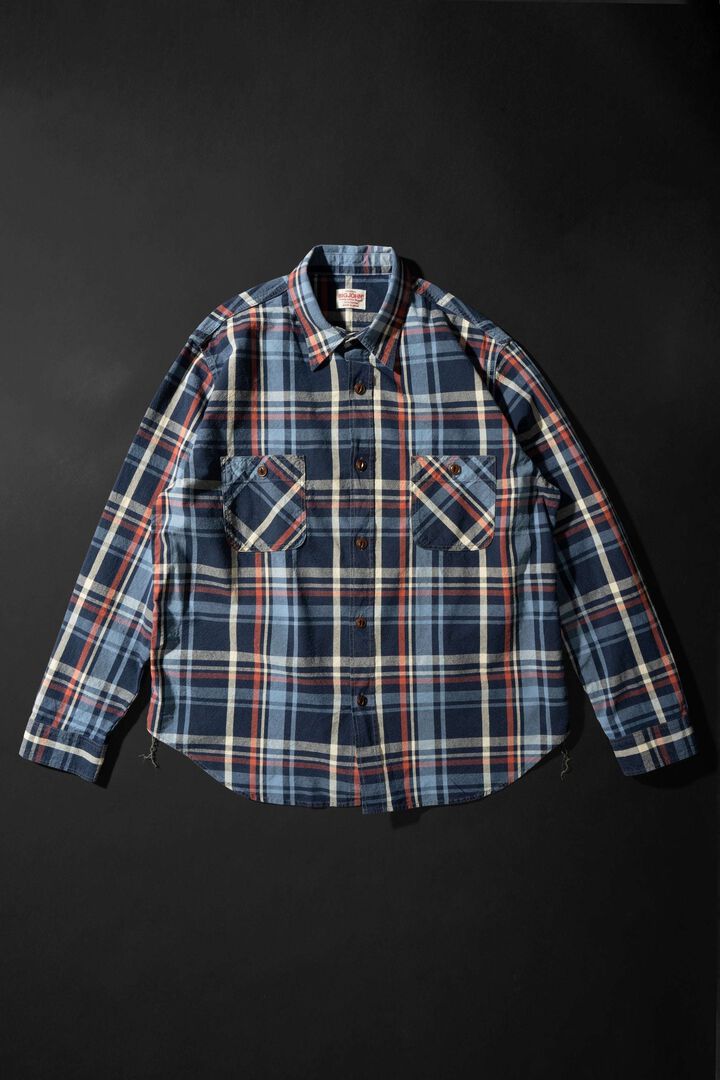 MS012G INIDIGO CHECK SHIRT,02, medium image number 12