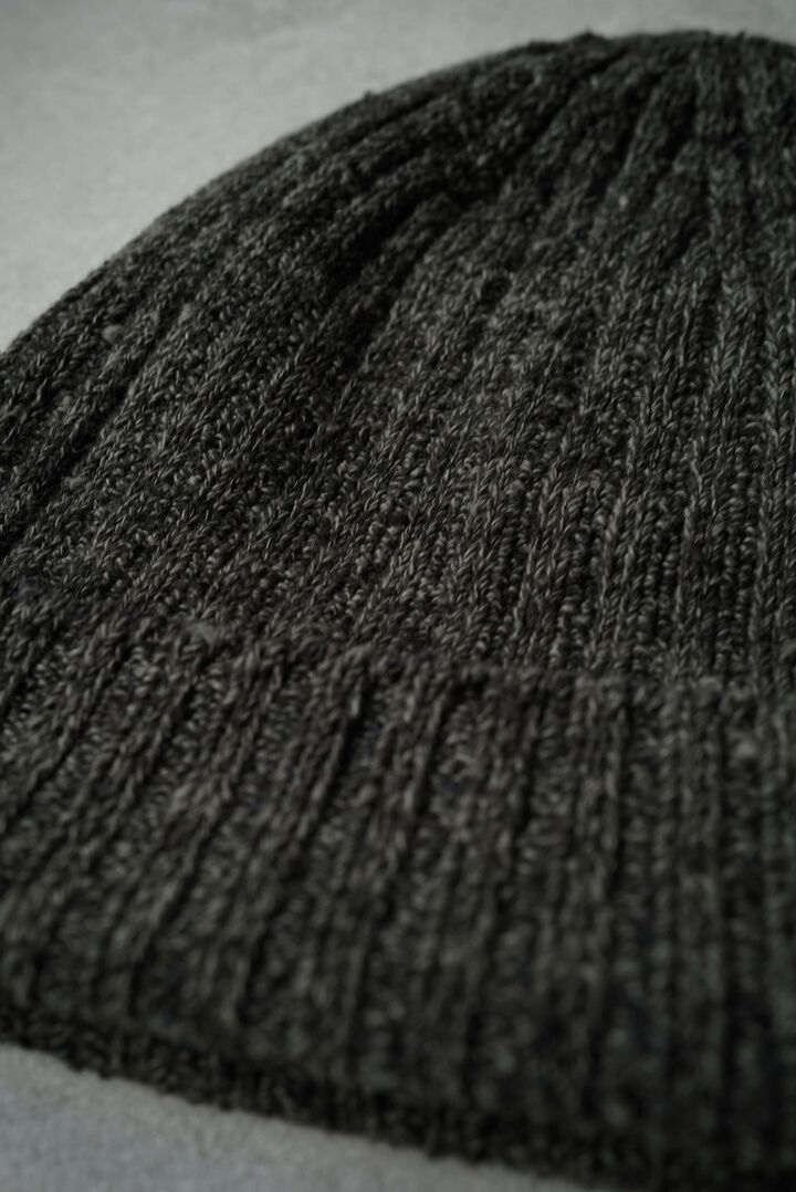 244AC16 Hand Spun Cotton / Knit Cap,CHARCOAL, medium image number 5