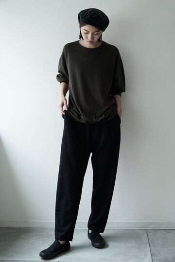 【CAPERTICA】CAP707PT23 Super140s Washable Wool MW_Jersey / Seamless Easy Pants,EBONY, small image number 8