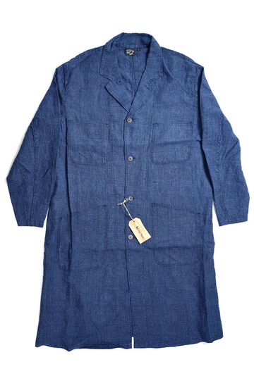 03-6035 shop coat (101 INDIGO CHECK),, small image number 0