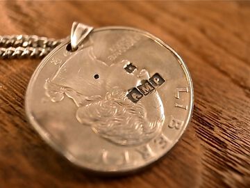 13AA-102 Quarter Dollar Necklace -ruby-,, small image number 6