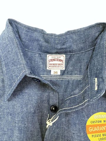 Lot 240 TRIPLE STICH CHAMBRAY SHIRTS NON WASH,SAX, small image number 3